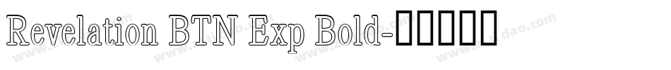 Revelation BTN Exp Bold字体转换